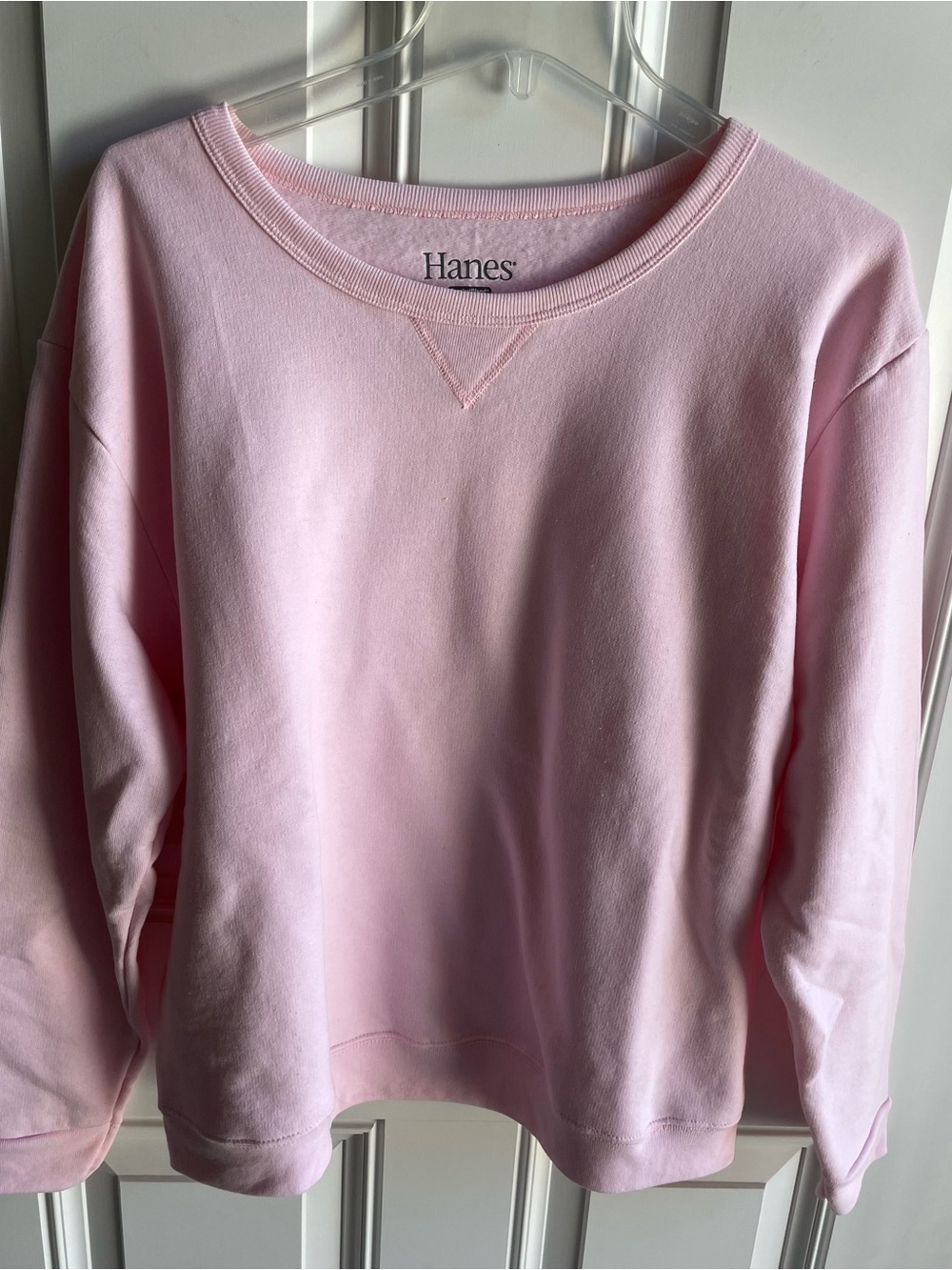 Hanes Women's Pale Pink Crewneck Sweatshirt